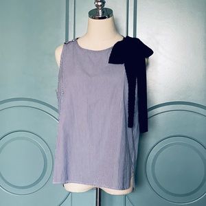 Vanessa Alexandra Made In Italy Pinstripe Blouse